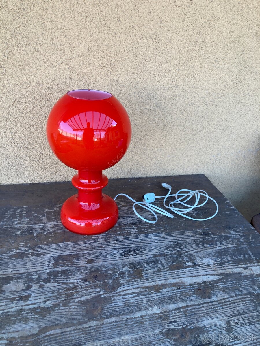Stolní lampička - retro - červená