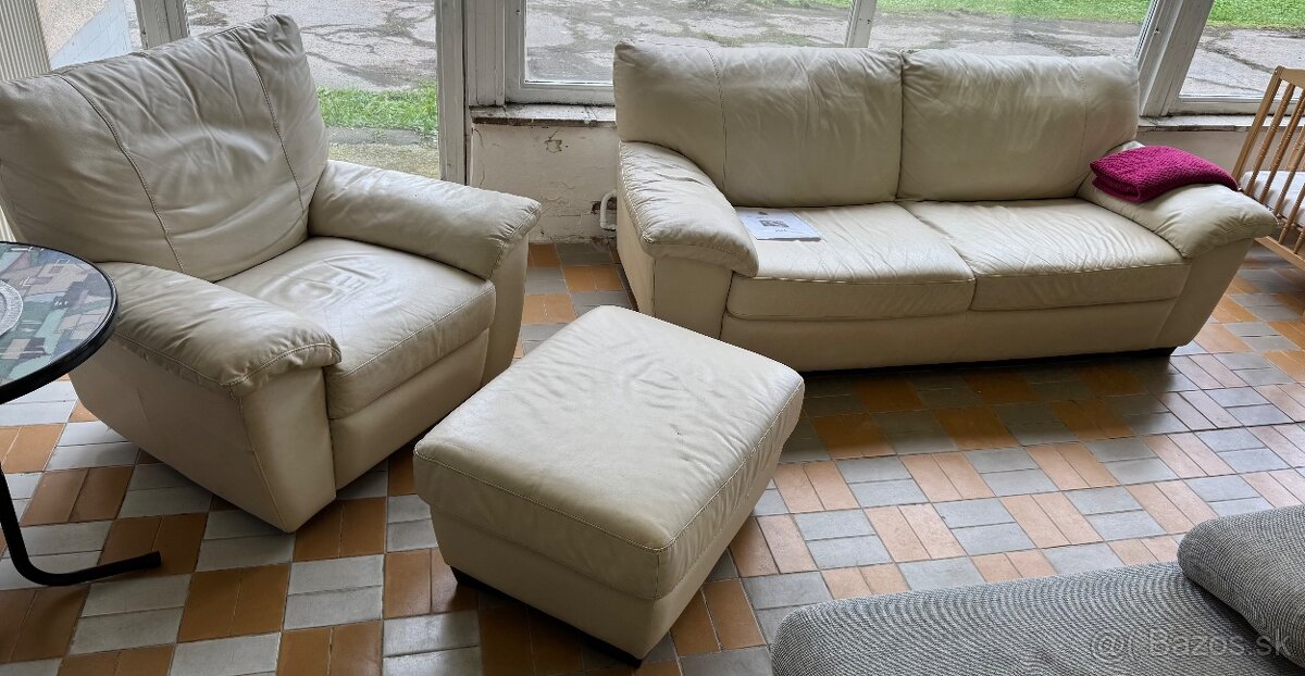 Kožená sedacia súprava