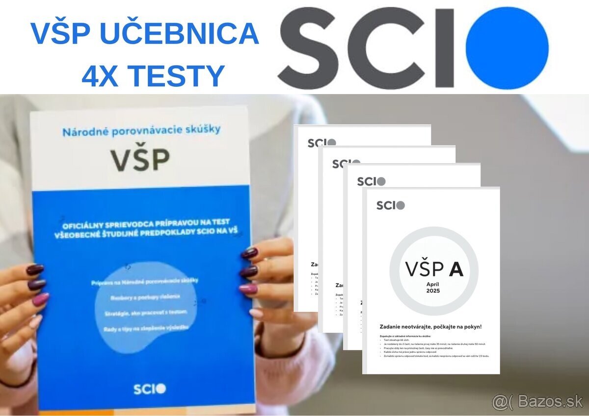 SCIO VŠP z minulých rokov+ cvičebnica