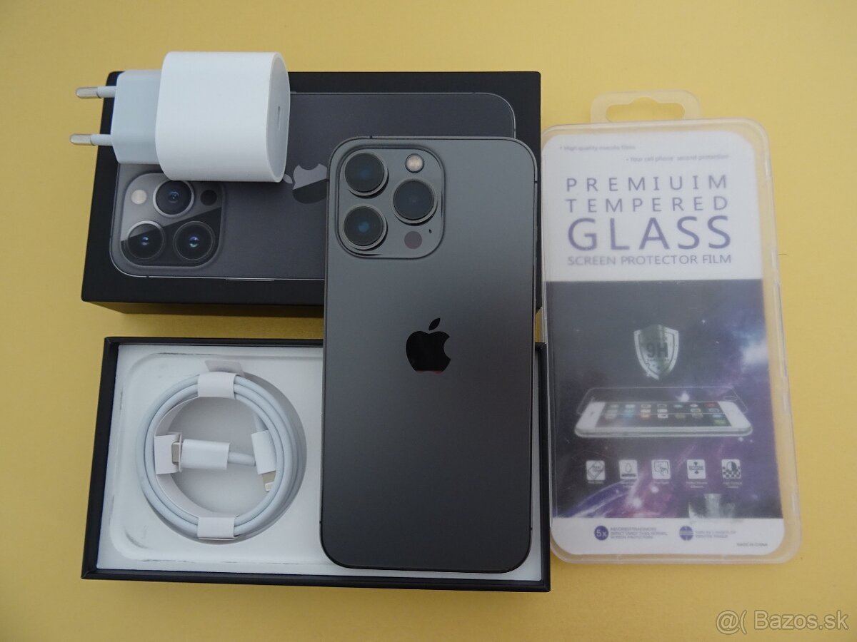 iPhone 13 PRO 128GB GRAPHITE - ZÁRUKA 1 ROK - 100% BATERIA