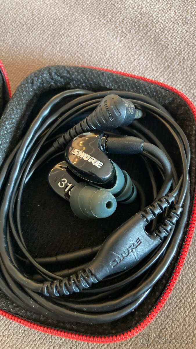 InEar sluchatka SHURE SE315 headphones odposluch