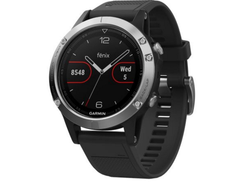 Garmin fénix 5 Plus, Silver, Black band