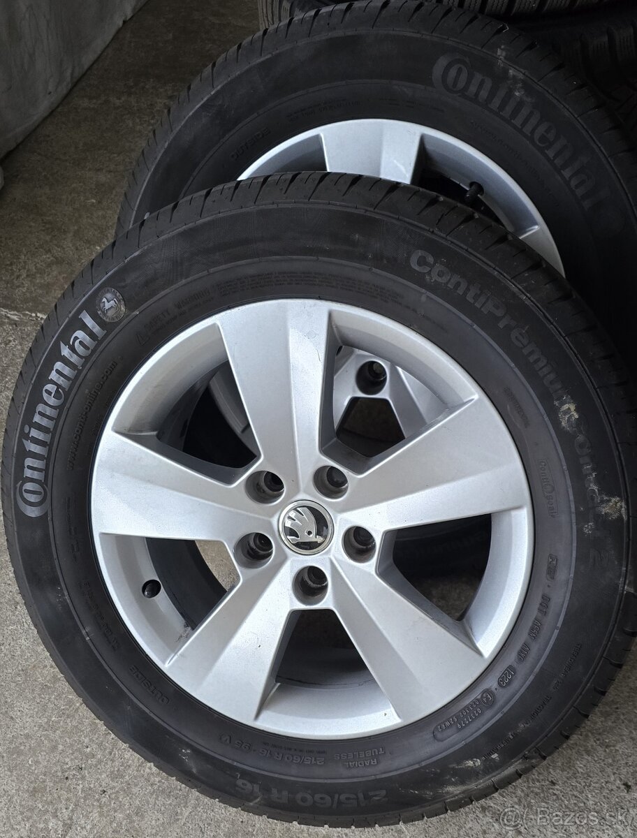5x112,r16,ŠKODA,6,5Jx16,et41-215/60-Continental-2023-7mm