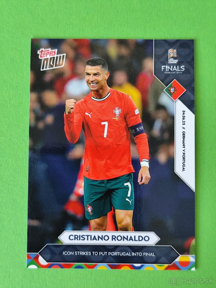 Cristiano Ronaldo - Liga národov UEFA 2025 Topps NOW® Portug