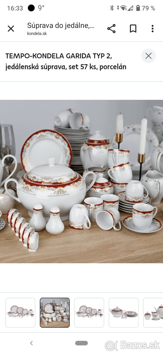 Porcelánová jedálenská súprava