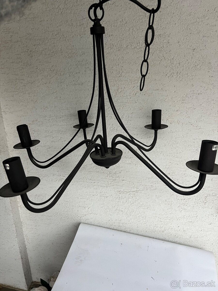5 ramenny kovovy luster lampa