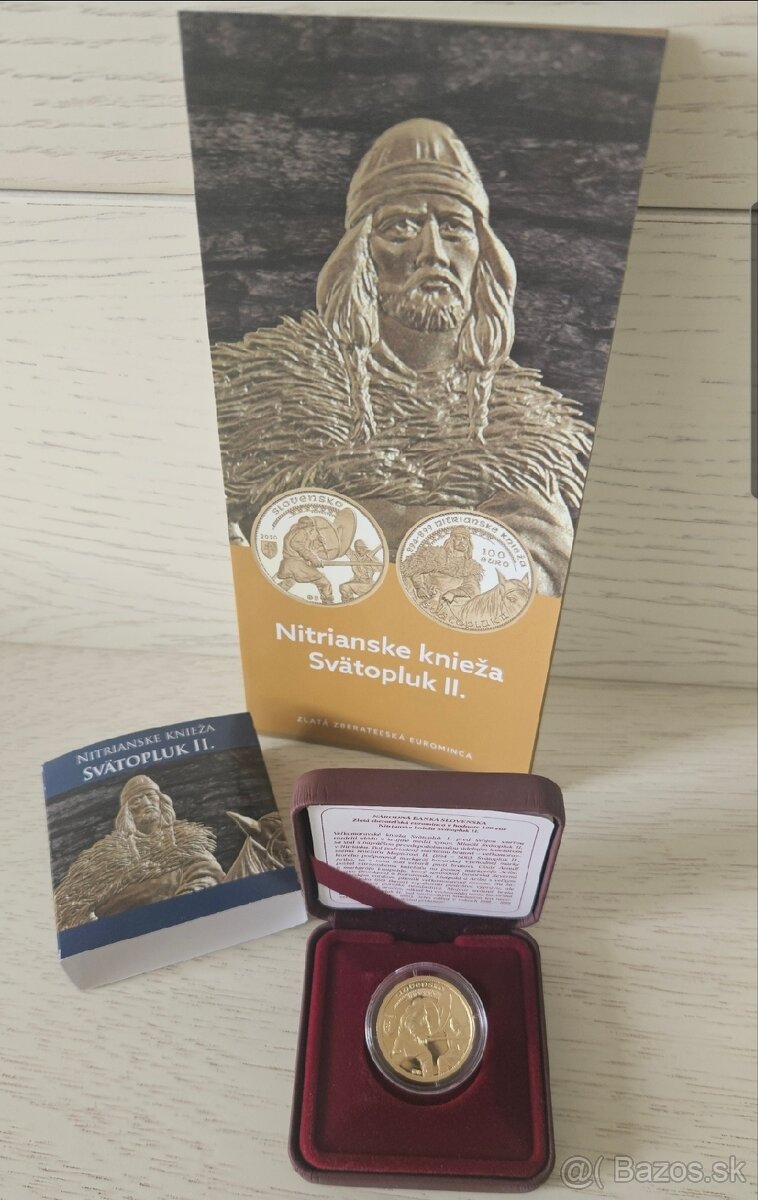 Zlata zberatelska minca 100€ Svätopluk 2020