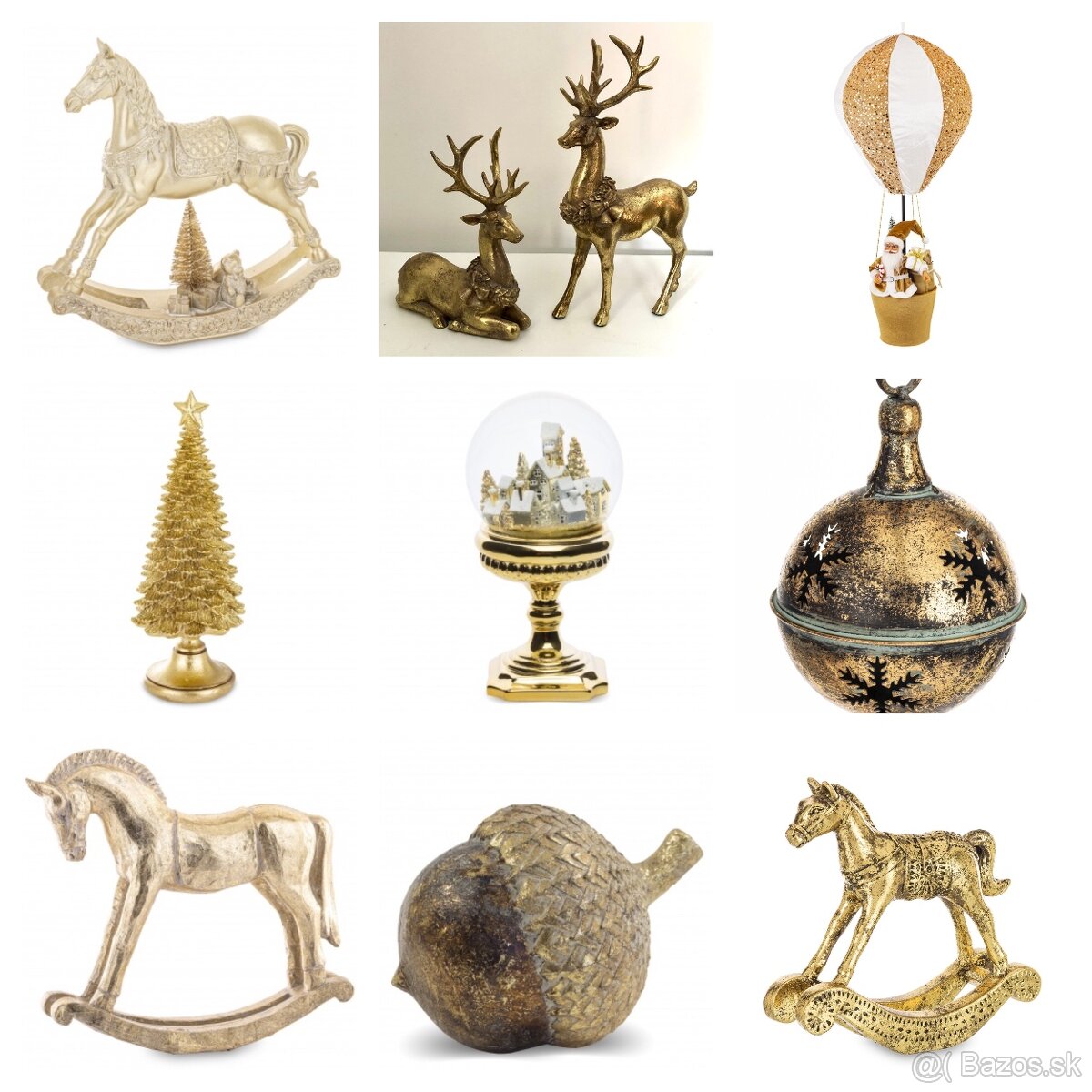 vianoce - sada mix doplnky zlate