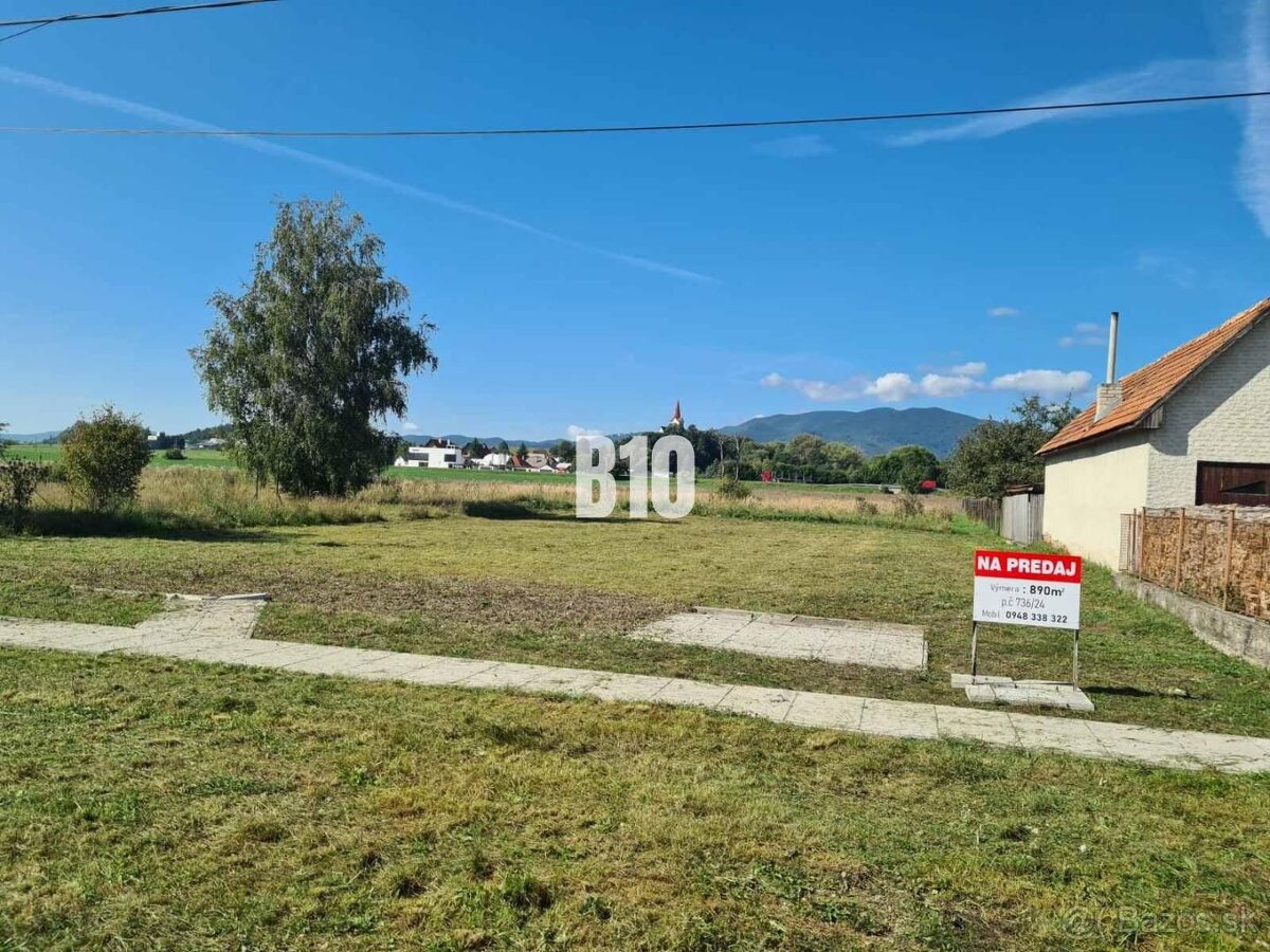 Stavebný pozemok so sieťami Kláštor pod Znievom