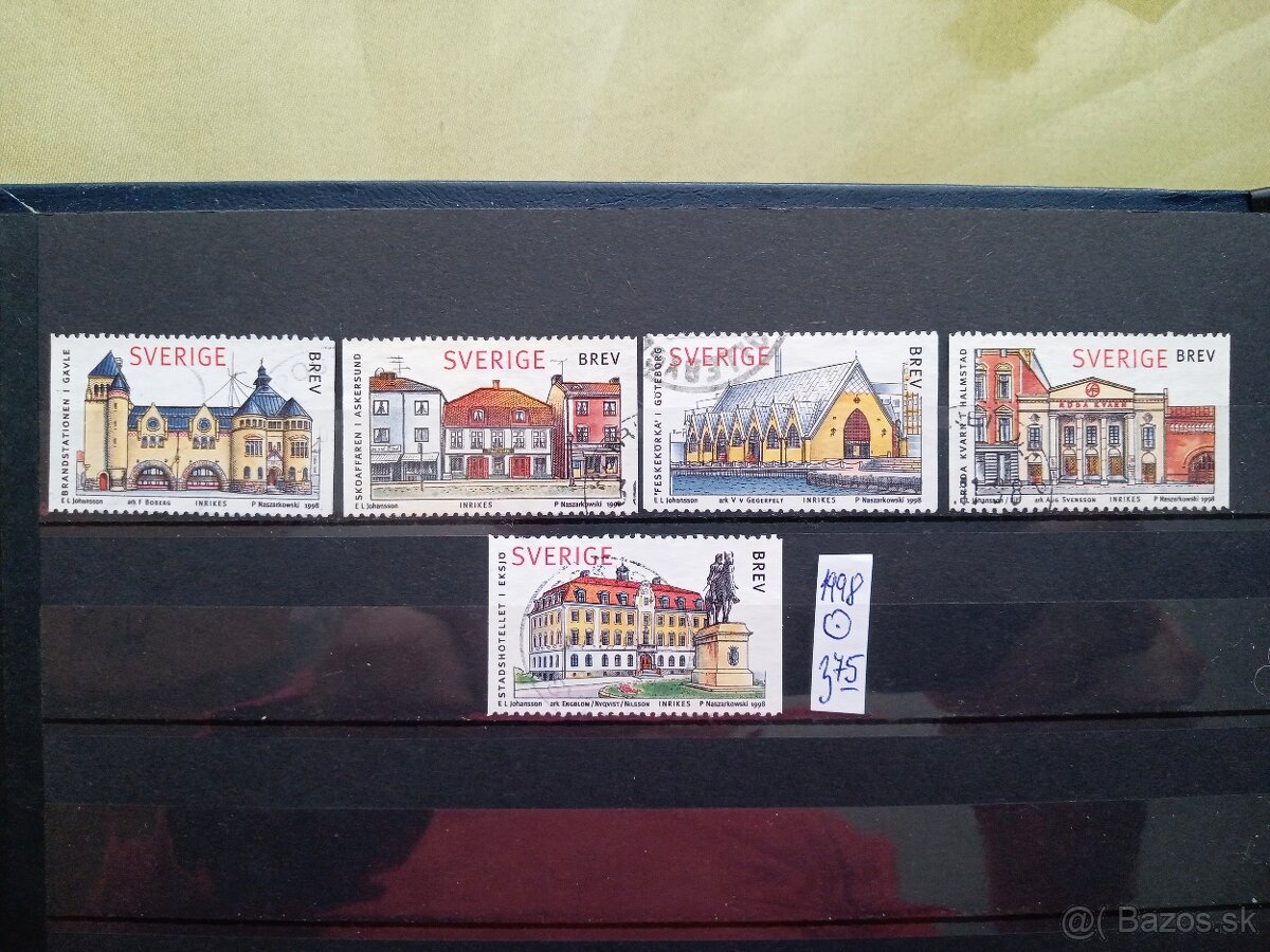Poštové známky č.412 - Švédsko - architektúra