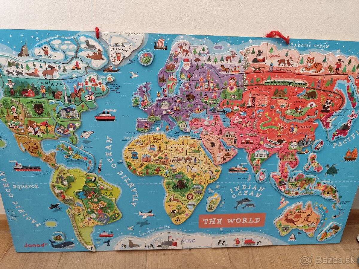 Janod magneticka mapa sveta