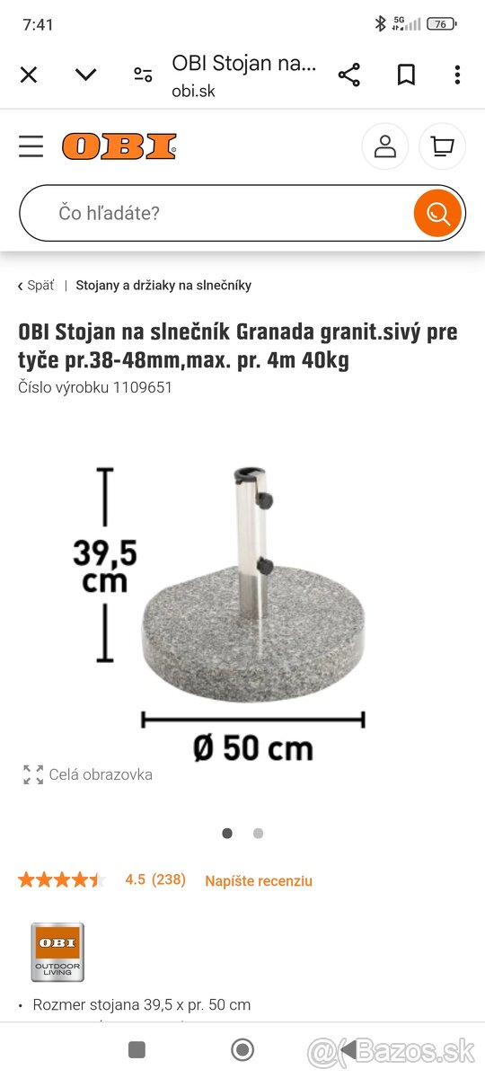 Predam stojan pod slnecnik