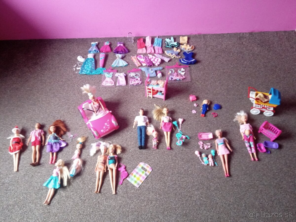 Bábiky Barbie, príslušenstvo.