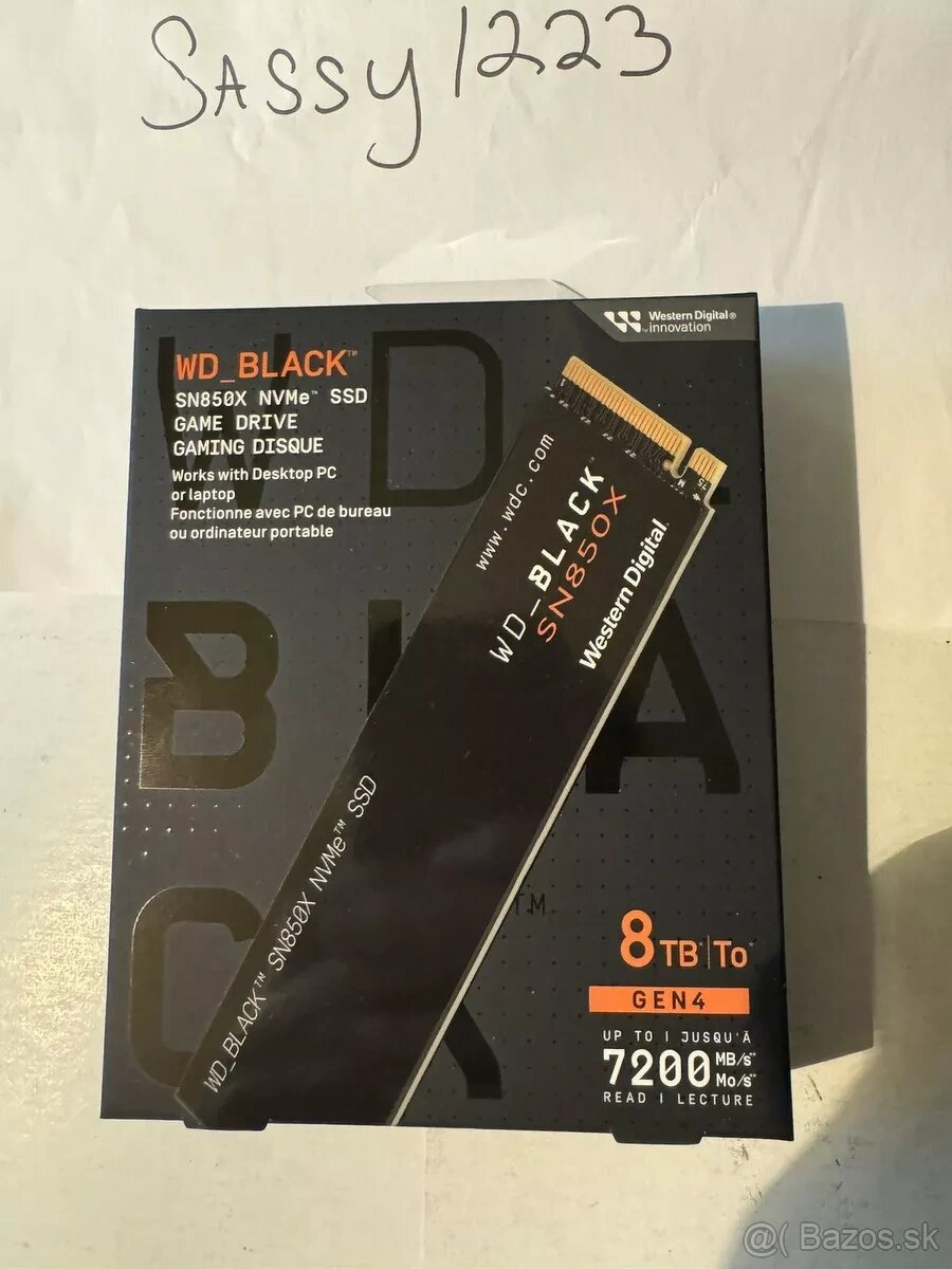 Nový Interní SSD disk WD_BLACK 8TB SN850X