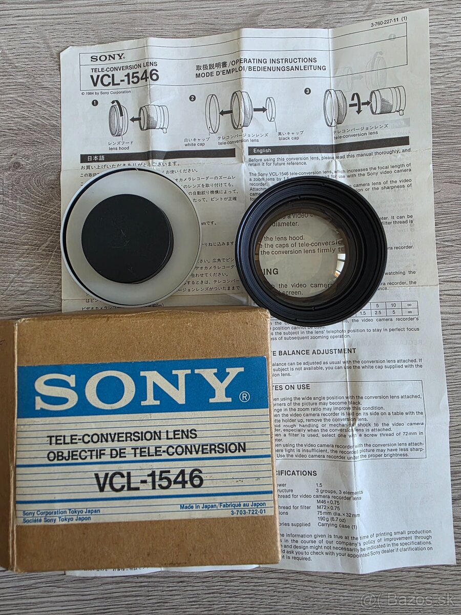 Sony vcl 1.5x predsadka
