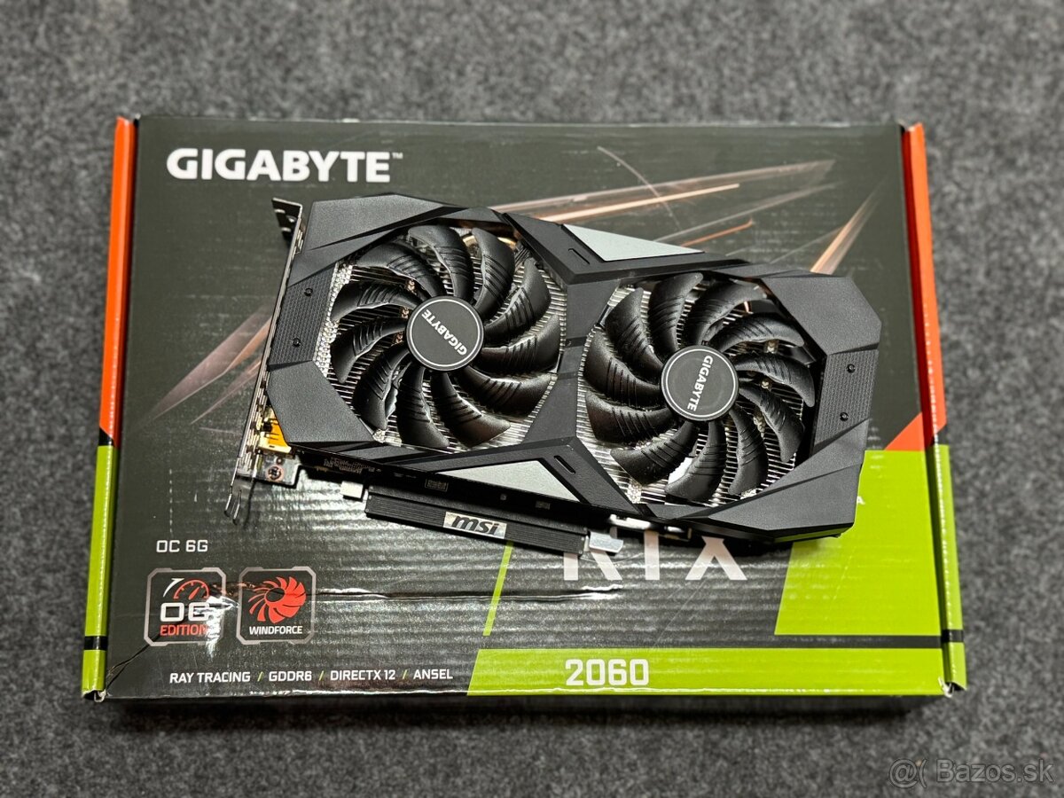 Predám grafickú kartu Gigabyte RTX 2060 6GB