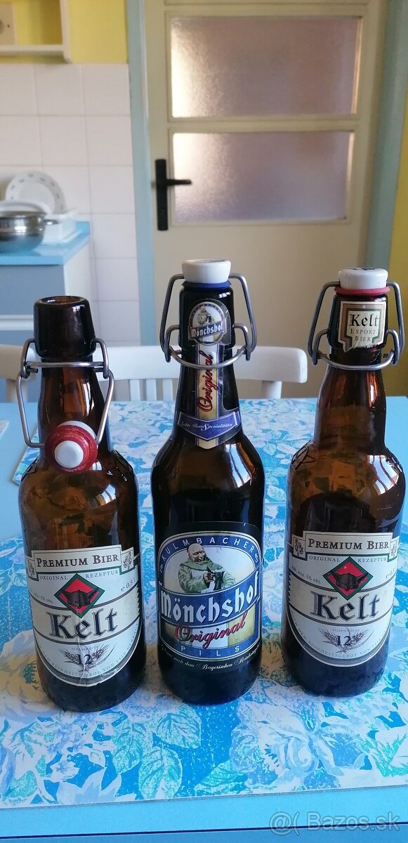 Pivné fľaše s uzáverom