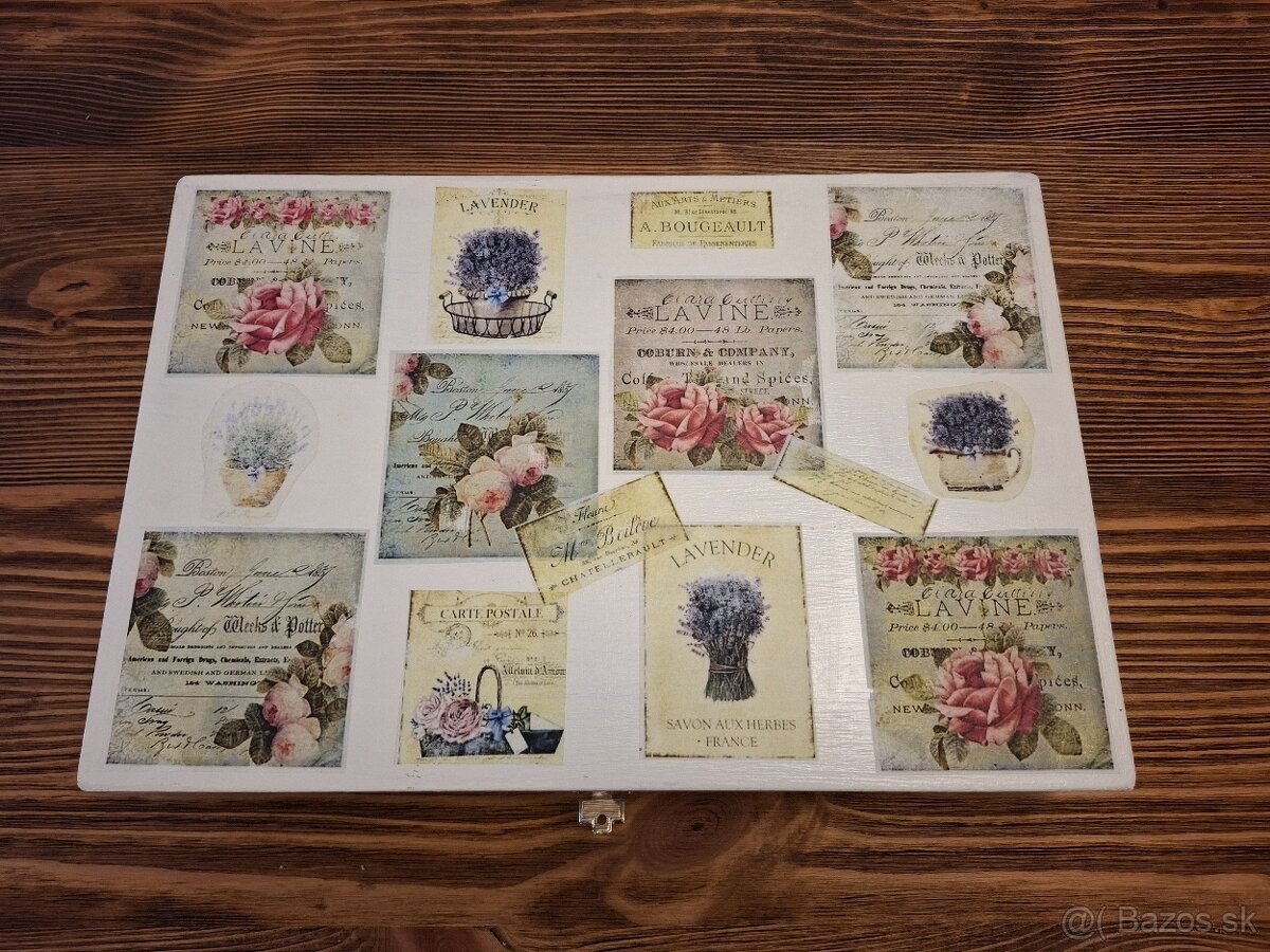 Drevená ozdobná krabička