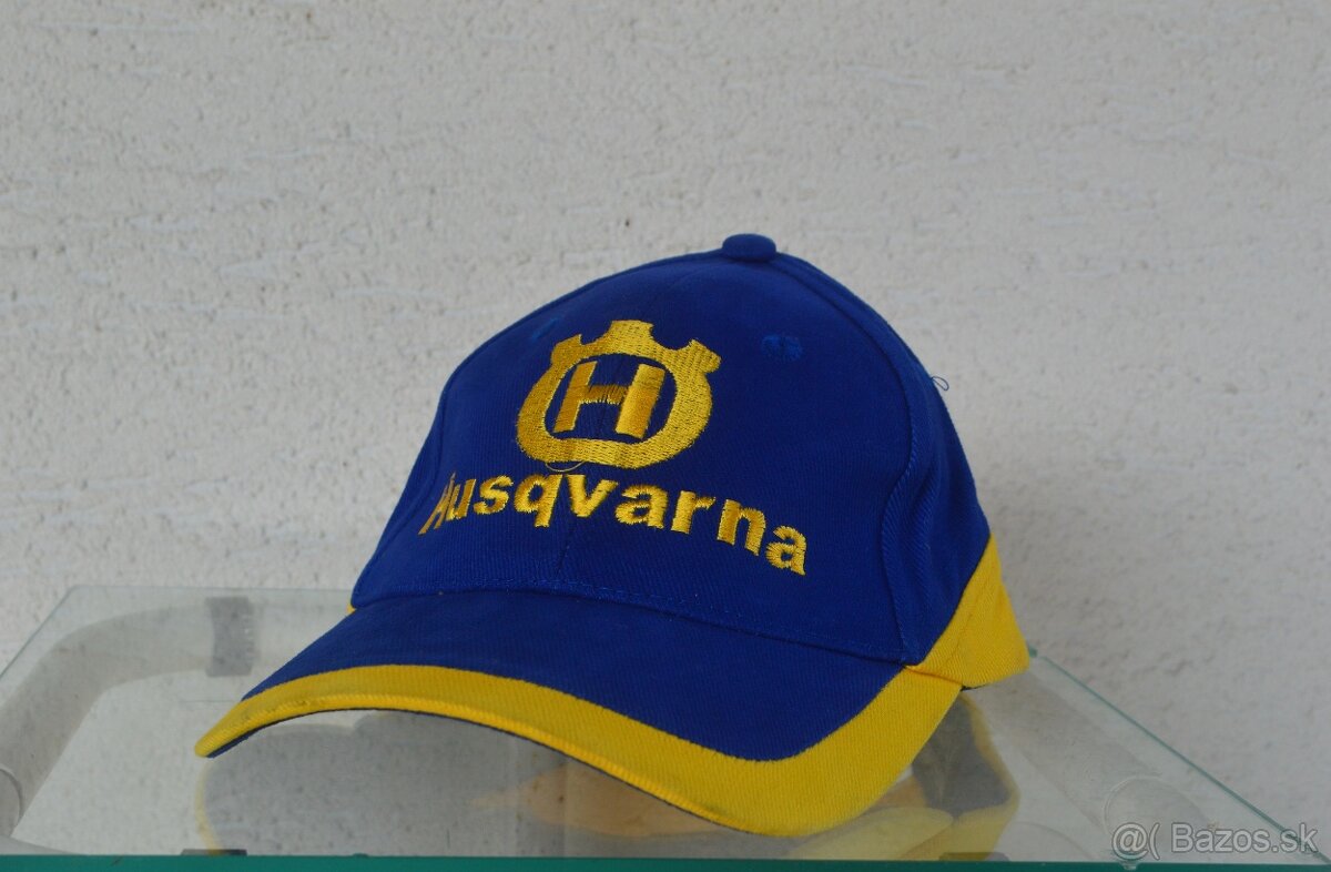 Husqvarna šiltovka modrá žltá nastavitelna