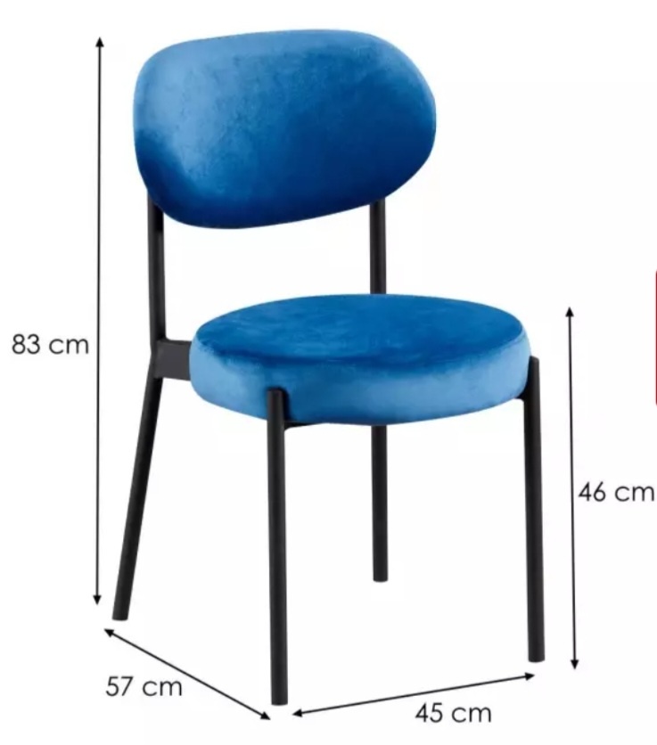 Modré stoličky 4kusy-nové