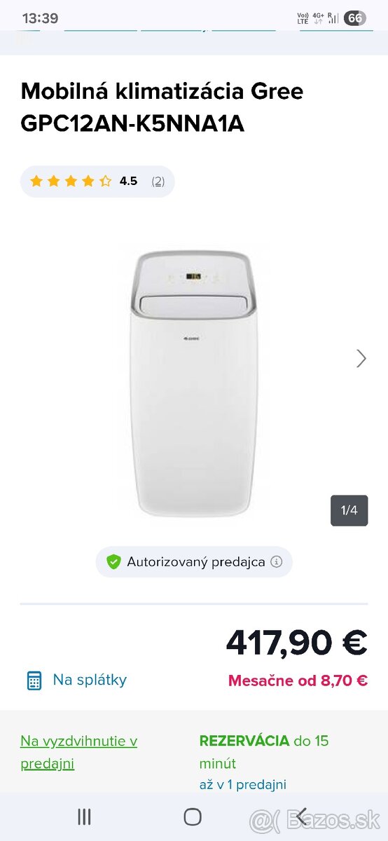 Predam mobilnú klimatizáciu