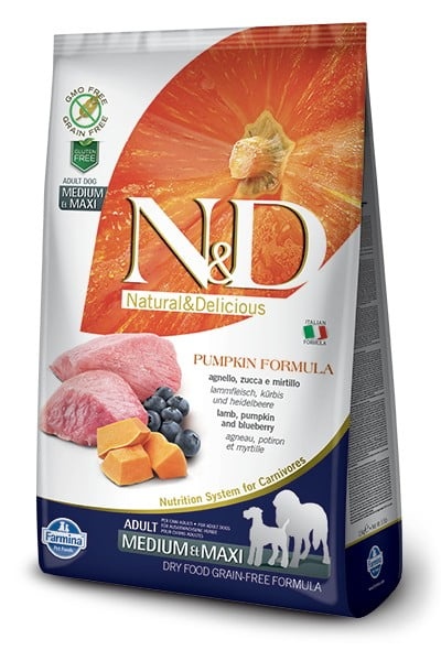 Farmina - PUMPKIN adult medium & maxi lamb & blueberry 12kg