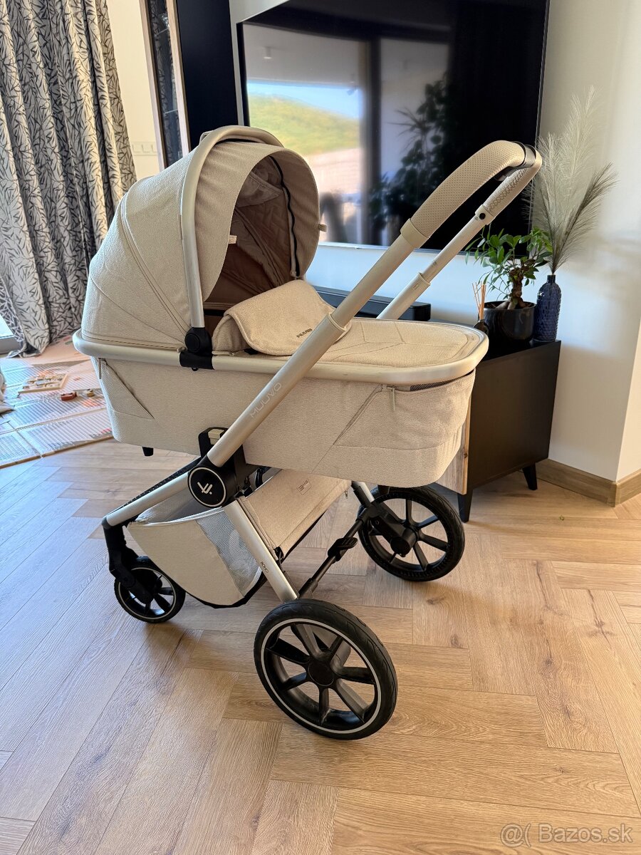 Kombinovaný kočík MUUVO BOHO Beige, TOP stav, kupovaný 11/24