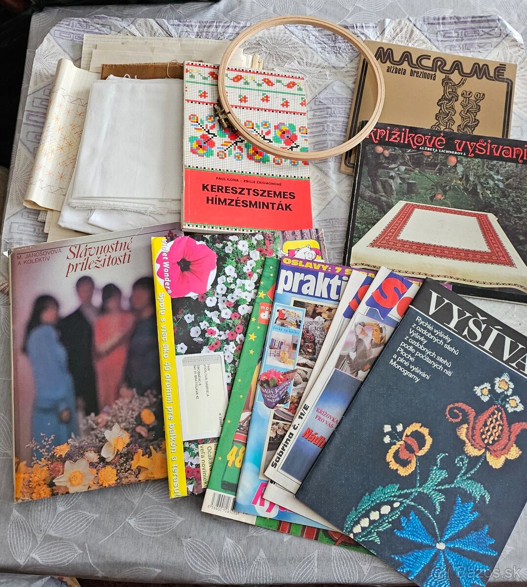 Knihy, časopisy na vyšívanie