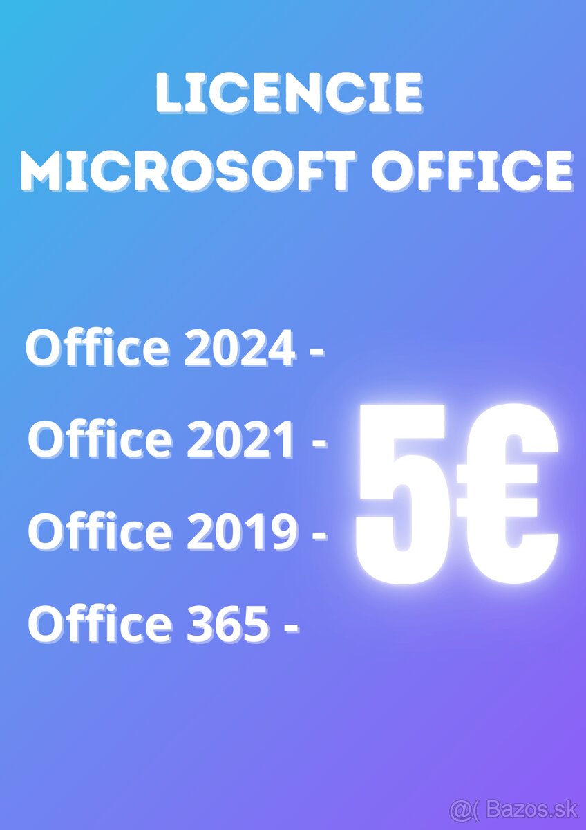 Microsoft Office 2024/2021/2019/365 licencie za skvelé ceny