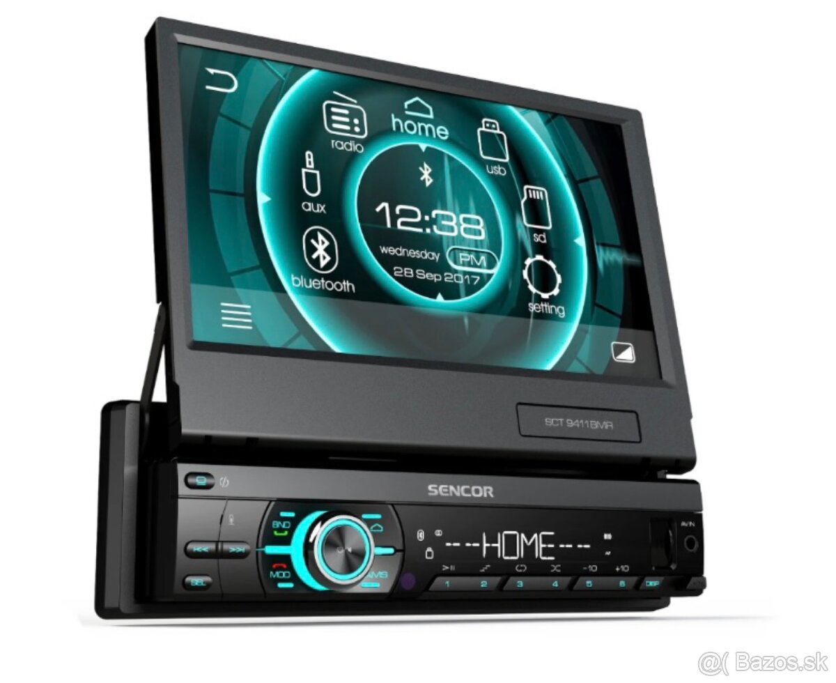 Autorádio s výsuvným displejom Sencor
