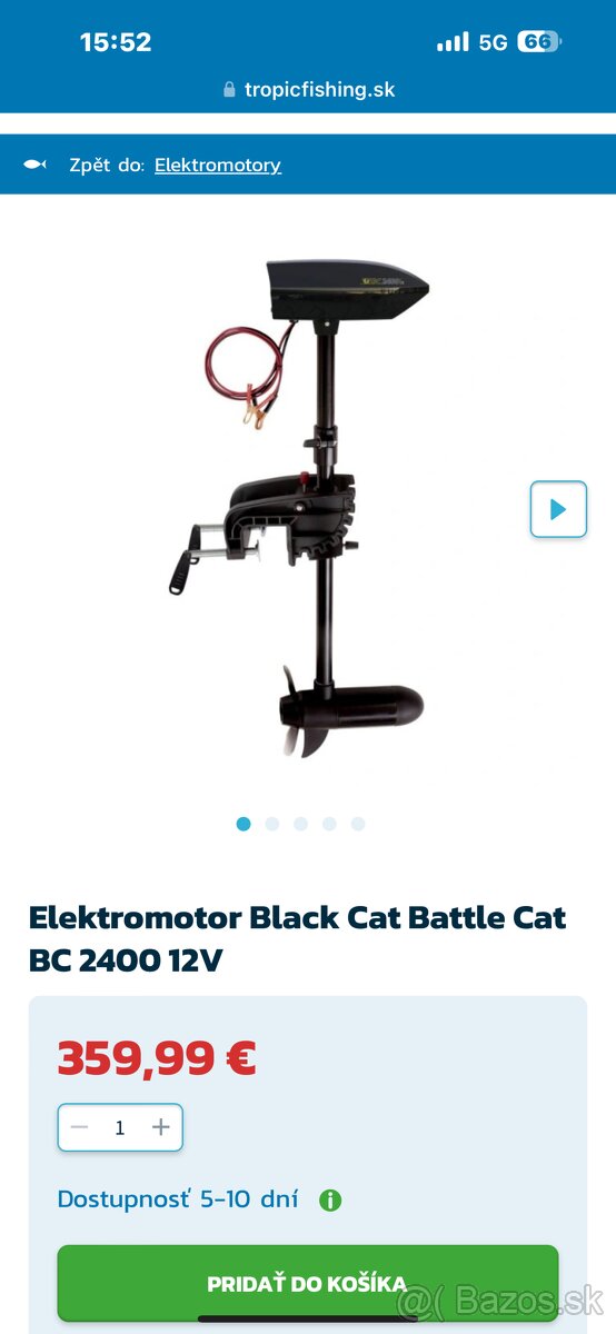 Bellyboat motor black cat battle cat bc2400 12v