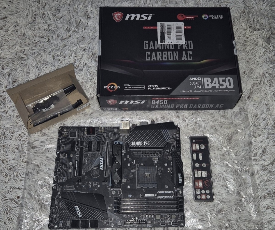 MSI B450 GAMING PRO CARBON AC / platené do zmazania