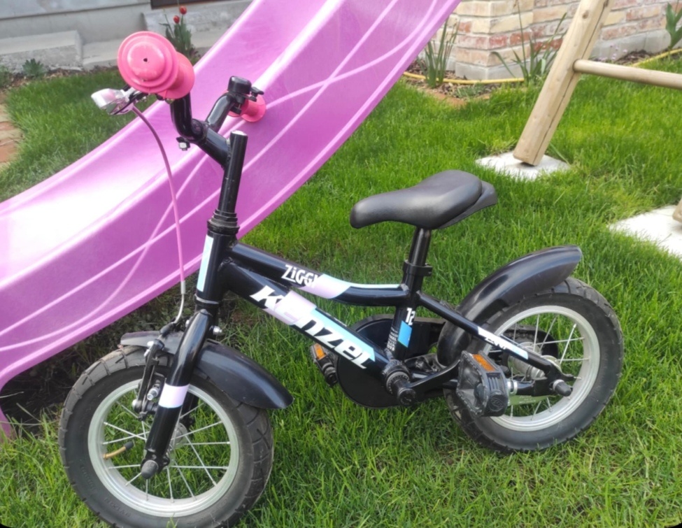 Bycikel Kenzel 12 čierno - ružový