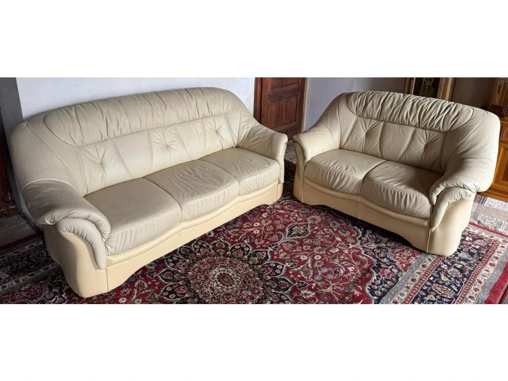 Luxusní kožená sedací souprava 3+2, 3218