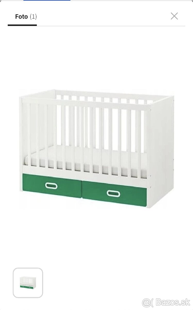 Detska postielka IKEA s matracom