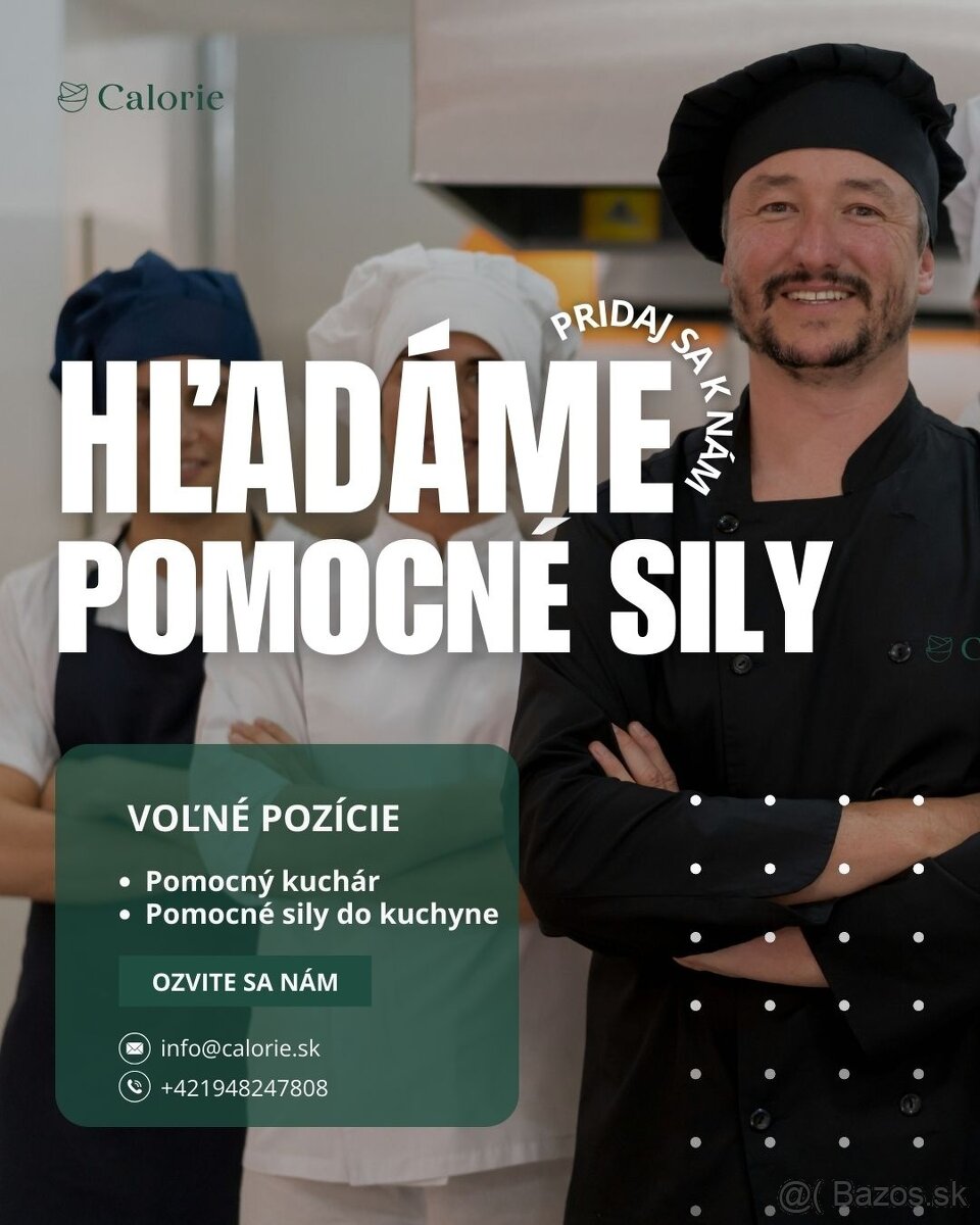 HĽADÁME POSILY DO TÍMU CALORIE s.r.o. 