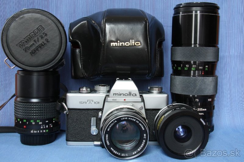 minolta SR T 101+ rokkor 1.7/50 + objektívy