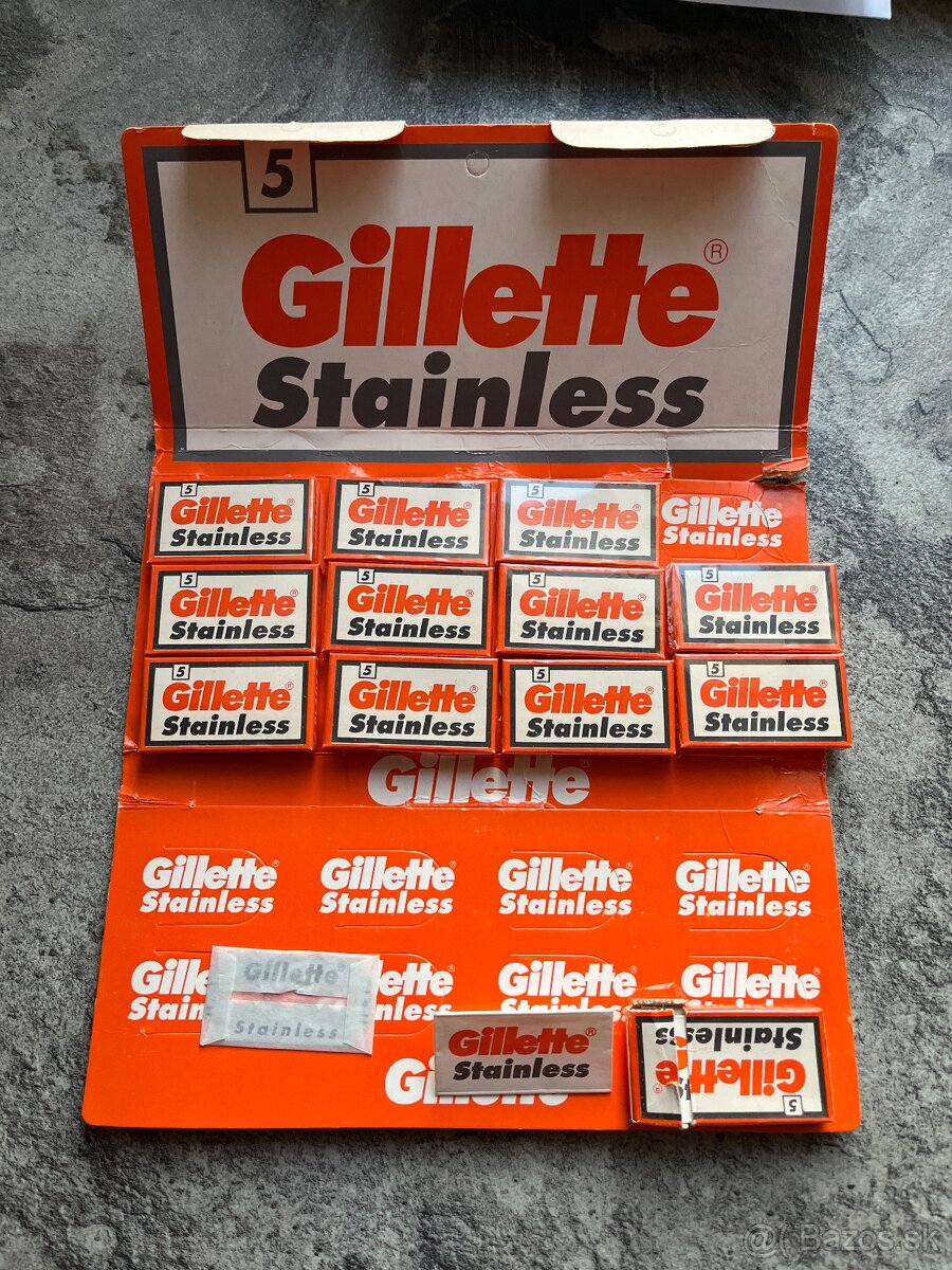 Gillette Stainless žiletky do klasického strojčeka Nové