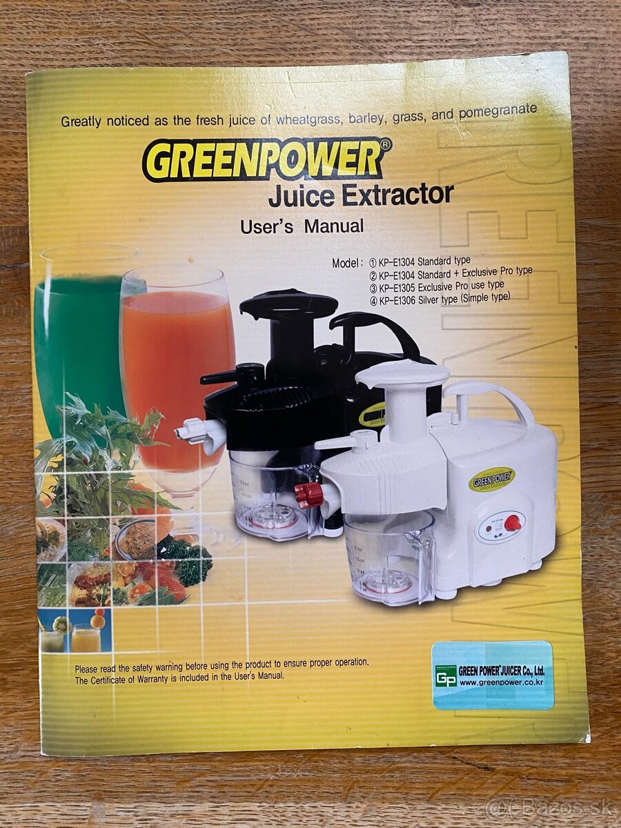 Greenpower Dvojhriadeľový odšťavovač