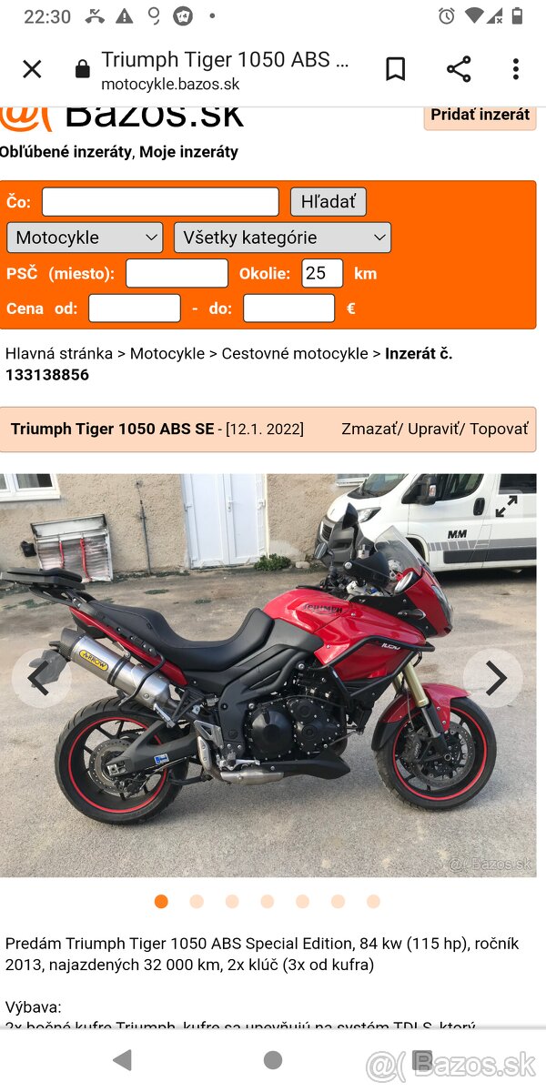 Triumph tiger 1050, 2013, ABS,
