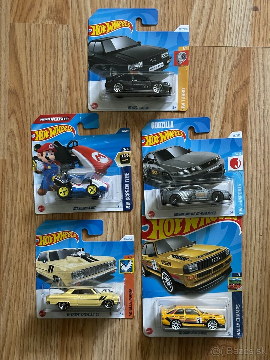 Hot wheels autíčka nové neotvorené 5 kusov (h) Super Mario