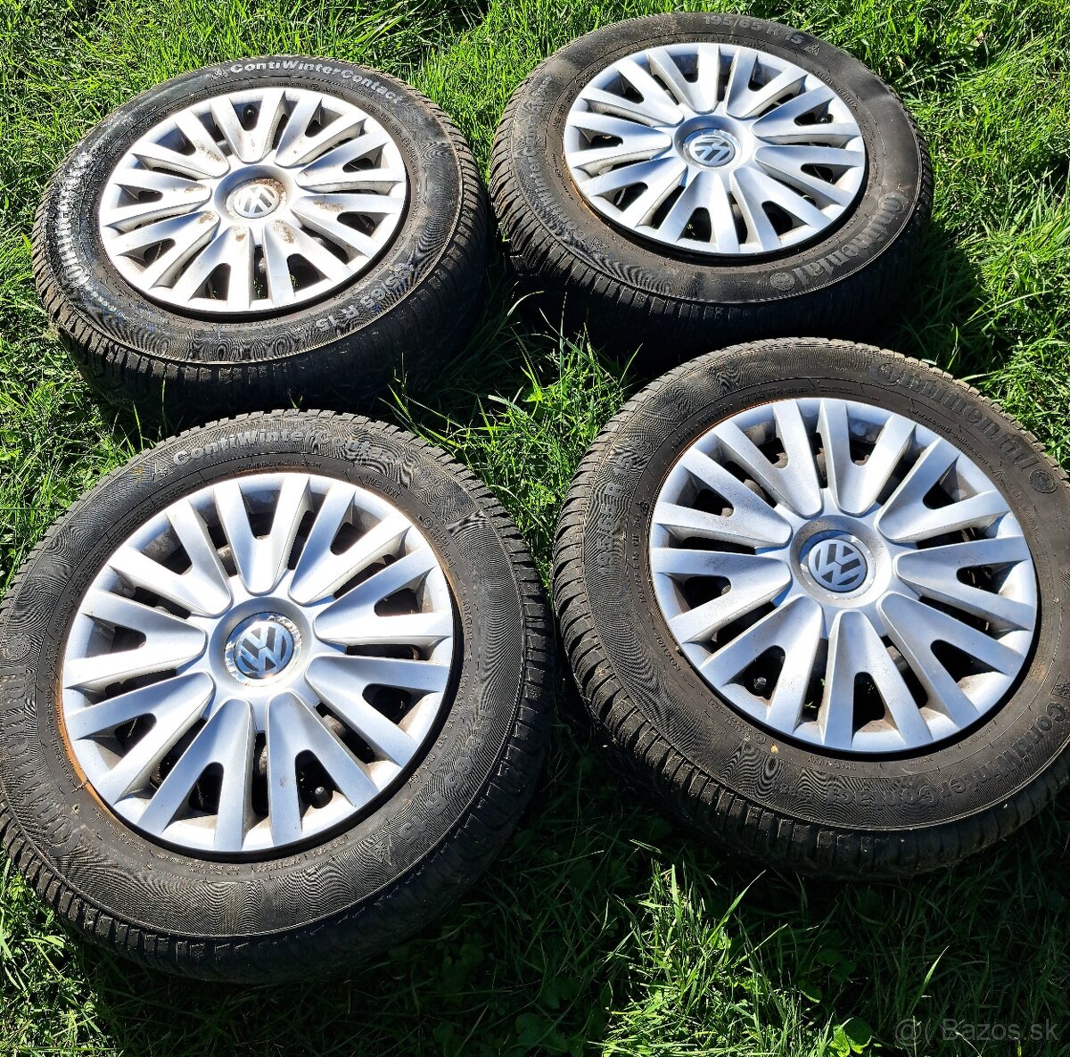 Predám zimné gumy Continental 195/65R15 s diskami