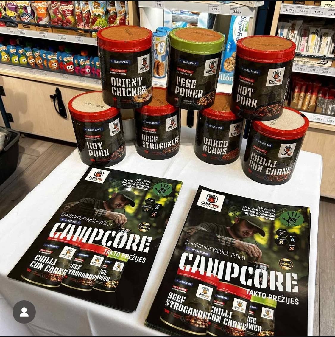Samoohrevné jedlá CampCore.