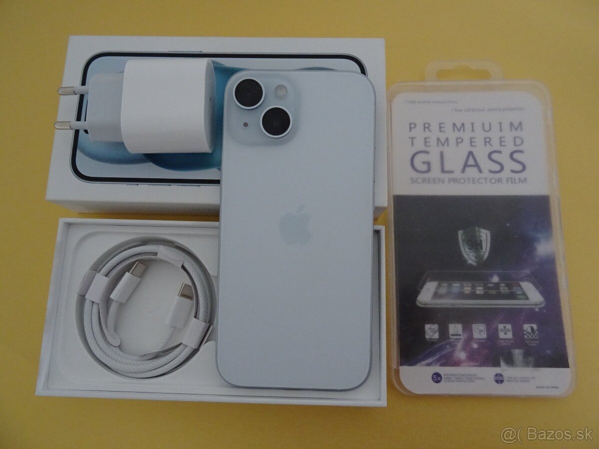 iPhone 15 128GB BLUE - ZÁRUKA 1 ROK