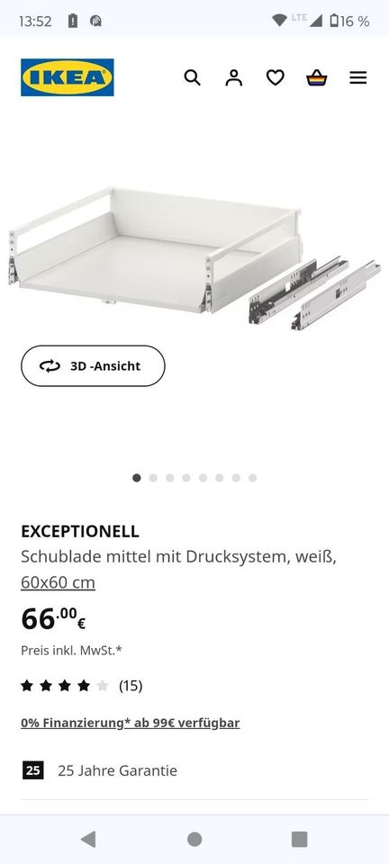 Predám novú zásuvku do kuchyne Ikea Metod Exceptionell 60x60