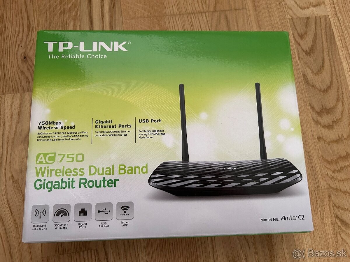 Predám Wifi Router TP-Link Archer C2 AC750