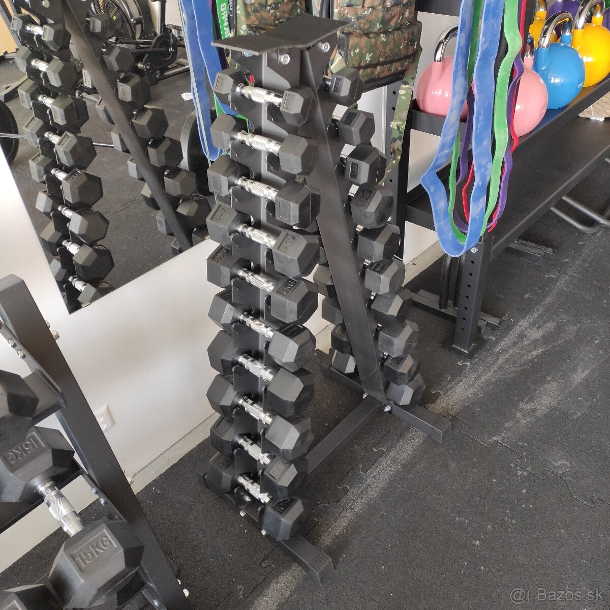 Hexagon činky 1-10kg (10x pár) plus stojan
