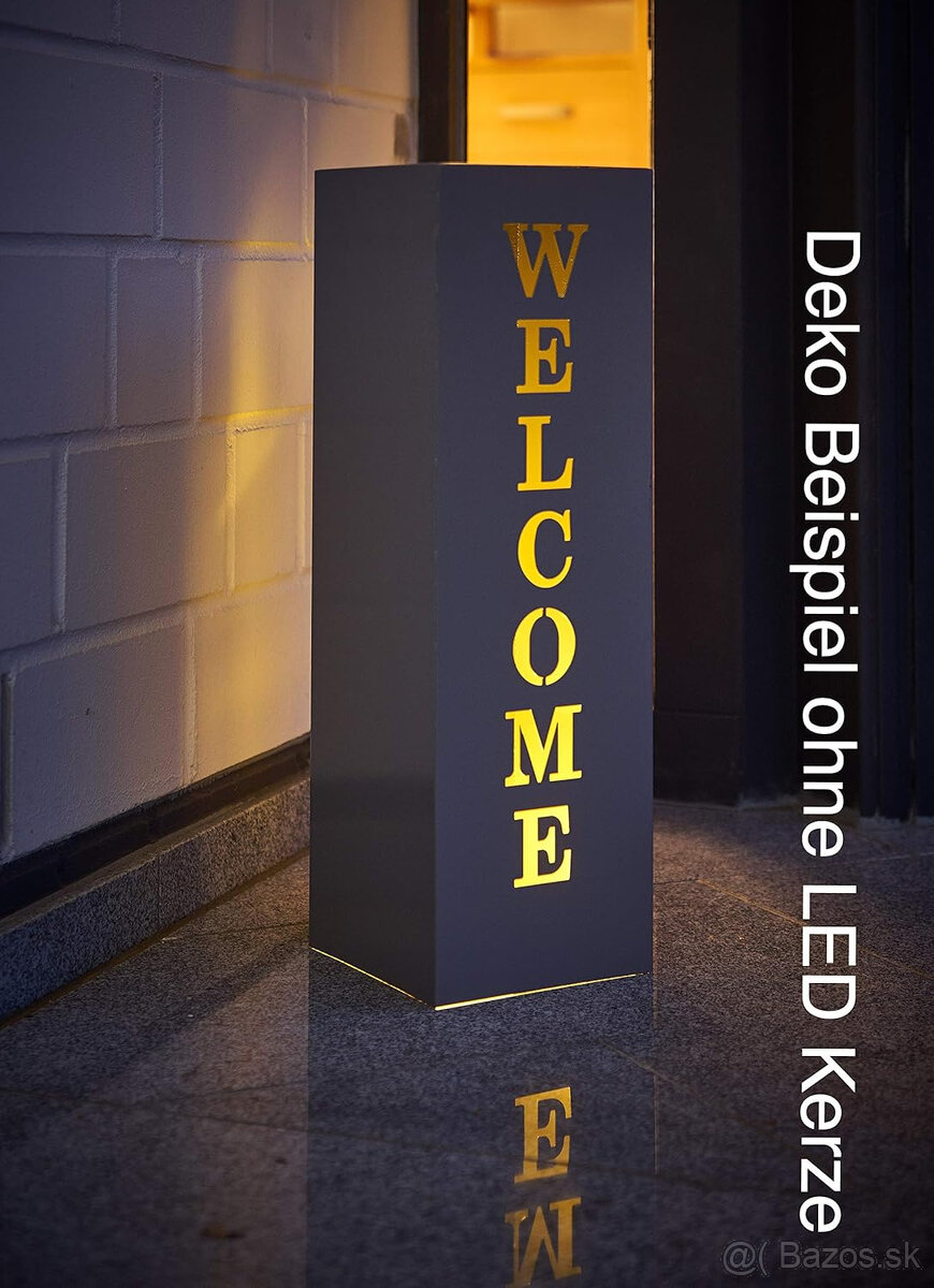 Dekoračný stĺpik "AMARE Home Deko", nápis WELCOME