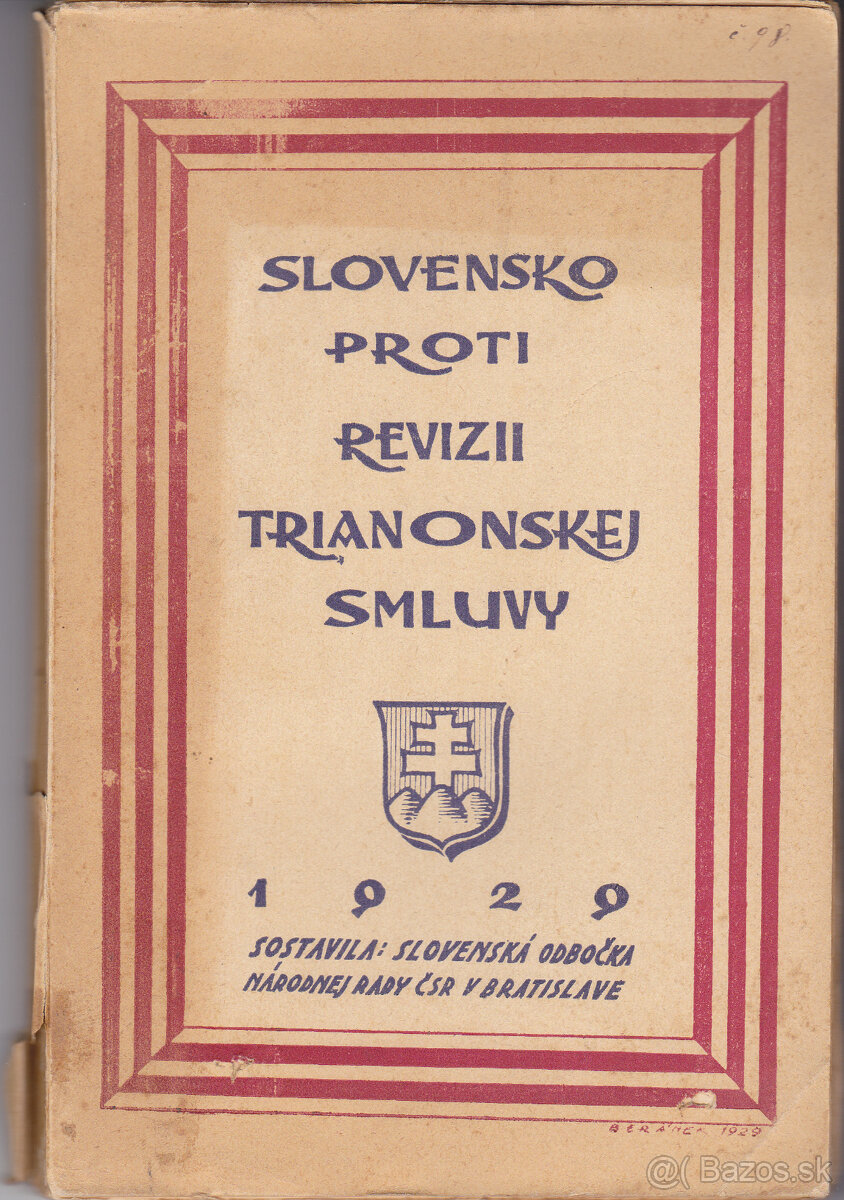 Slovensko proti revízii trianonskej smluvy