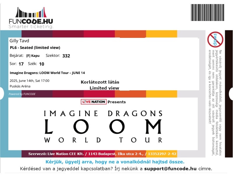 Imagine Dragons Budapest 14.6.